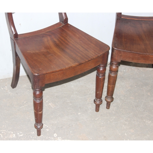 36 - 2 antique mahogany Oxford style chairs