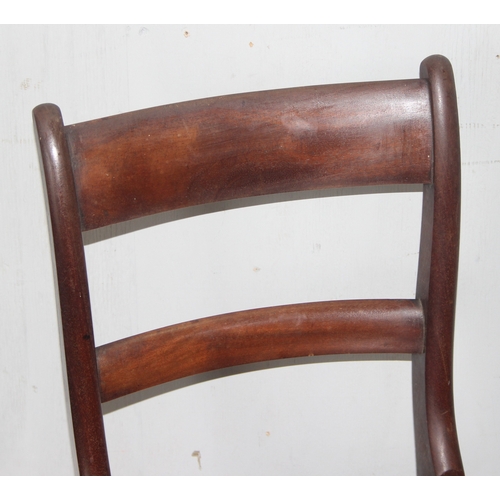 36 - 2 antique mahogany Oxford style chairs