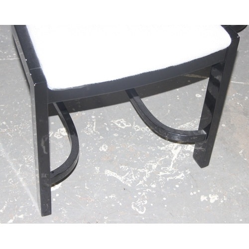 39 - A set of 6 Japanese black lacquer high back dining chairs by Kesterport, each approx 121cm tall