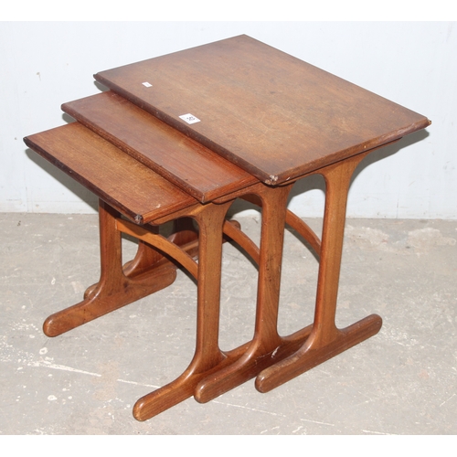 50 - A retro G-Plan nest of tables, the largest approx 56cm wide x 40cm deep x 52cm tall