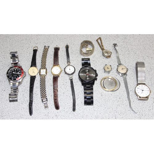 1320 - Qty of assorted mixed watches to inc a silver cased watch dated with import marks for 1918