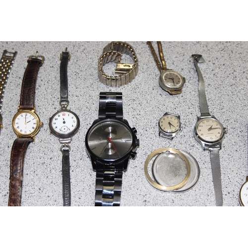 1320 - Qty of assorted mixed watches to inc a silver cased watch dated with import marks for 1918