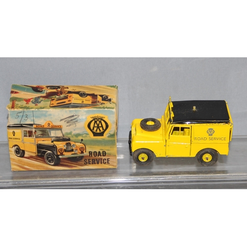 1524 - A vintage Benbros AA Road Service diecast Land Rover vehicle with original box