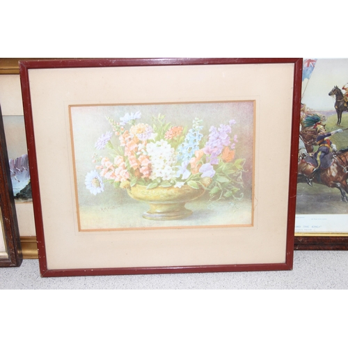 433 - A qty of assorted pictures and prints to inc some antique pieces and original artworks (8)