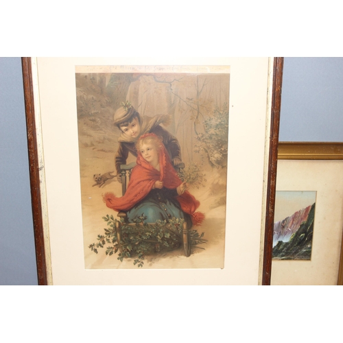 433 - A qty of assorted pictures and prints to inc some antique pieces and original artworks (8)