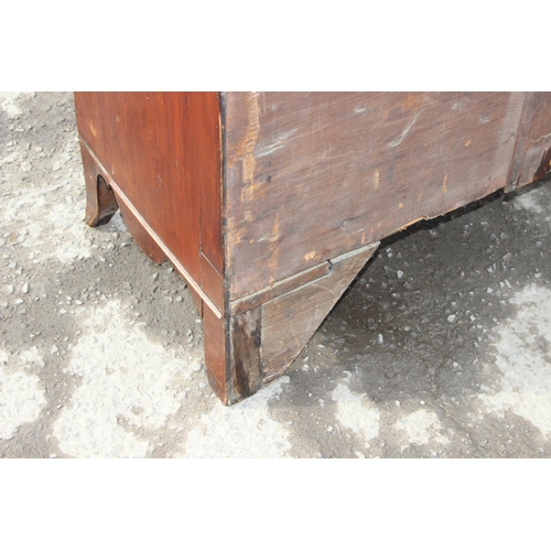 103 - A Victorian mahogany 2 over 3 Chest of Drawers with brass handles, approx 118cm wide x 51cm deep x 1... 