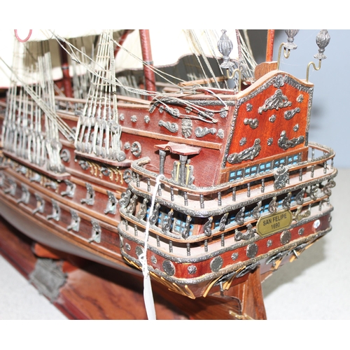 1531 - San Felipe T063 by OHM Exclusive Edition model ship, approx 88cm W x 76cm H, The San Felipe was a Sp... 