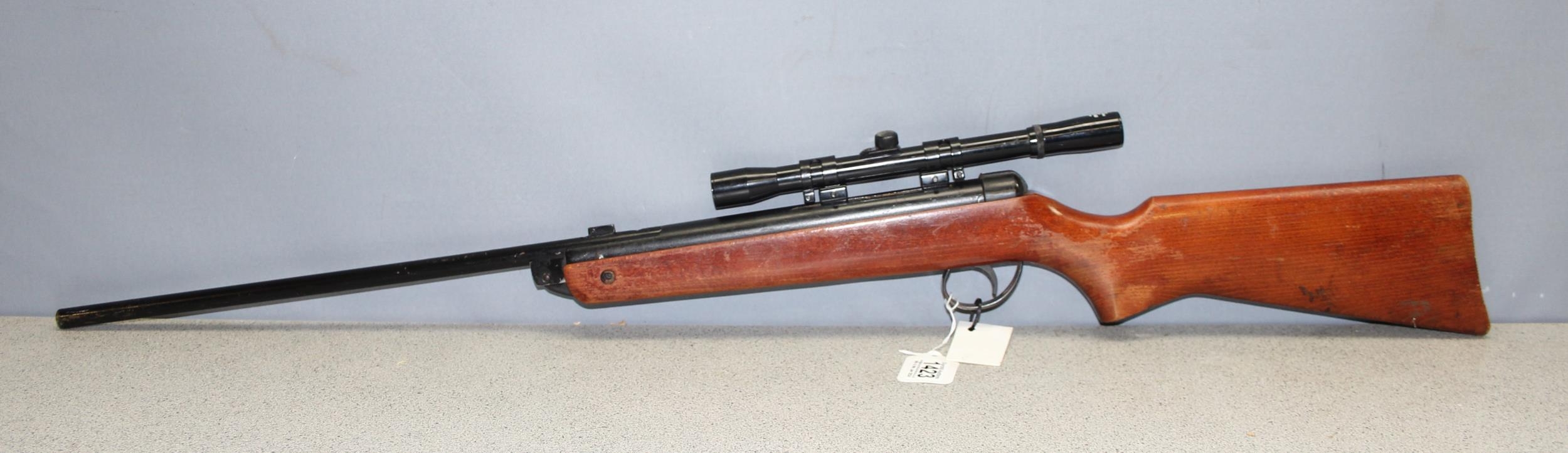 A .22 BSA Meteor MK3 air rifle with model 7 Original 4x20 telescopic ...