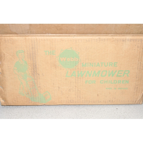 1505 - Vintage 'The Webb Miniature Lawnmower for Children' in original box