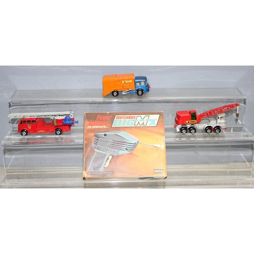 1516 - 3 diecast toy vehicles to incl Matchbox and a vintage boxed Matchbox BigMX Power Activator