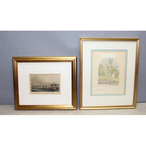 490 - Mixed lot of originals and prints, to incl 3 watercolours by Terry McKivragan (British, 1912-2013), ... 