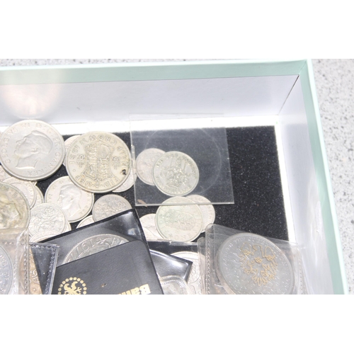 1280 - Qty of assorted coins to inc commemorative crowns, some in holders, mainly cupro-nickel, approx 1.3k... 