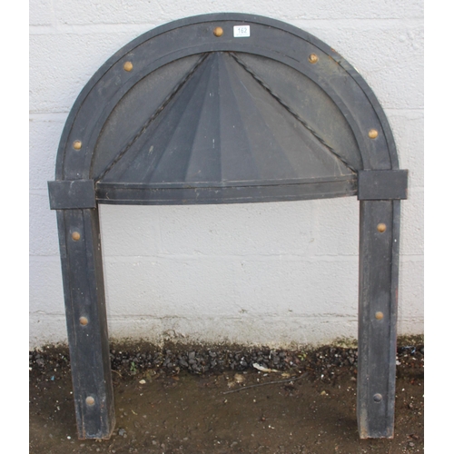 162 - Pair of antique style cast and wrought iron fire surround approx 93cm W x 120cm H