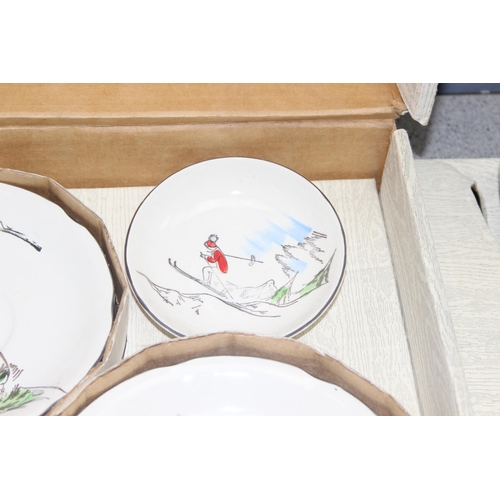 1821 - Boxed mid-century 'Top Twenty' 18 piece tableware set with alpine scene decoration