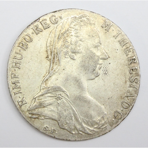 1210A - Austrian 1780 Maria Theresia Thaler silver coin, approx 28.02g gross, XRF confirmed