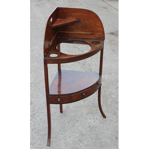 150 - A Georgian mahogany washstand, approx 41cm wide x 41cm deep x 107cm tall