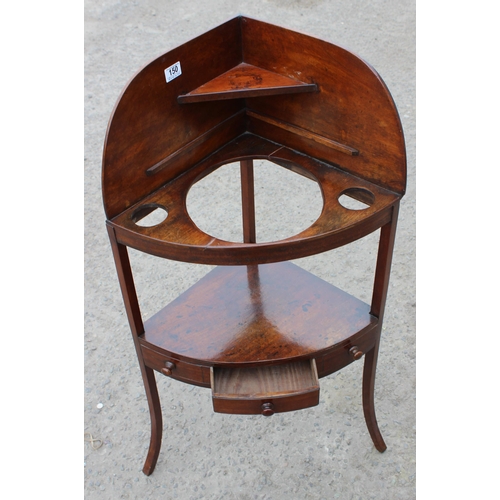 150 - A Georgian mahogany washstand, approx 41cm wide x 41cm deep x 107cm tall