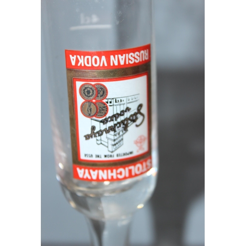 1840 - 6 Russian Stolichaya Vodka shot glasses