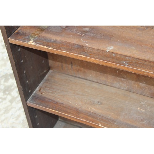 16 - A vintage 2 shelf mahogany bookcase with adjustable shelves, approx 66cm wide x 26cm deep x 100cm ta... 