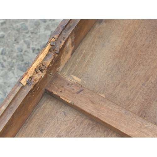 19 - A 19th century mahogany trunk with brass bound corners, approx 89cm wide x 40cm deep x 41cm tall