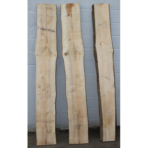 23 - 3 large ash planks, each approx 240cm long x 35cm wide x 7cm thick