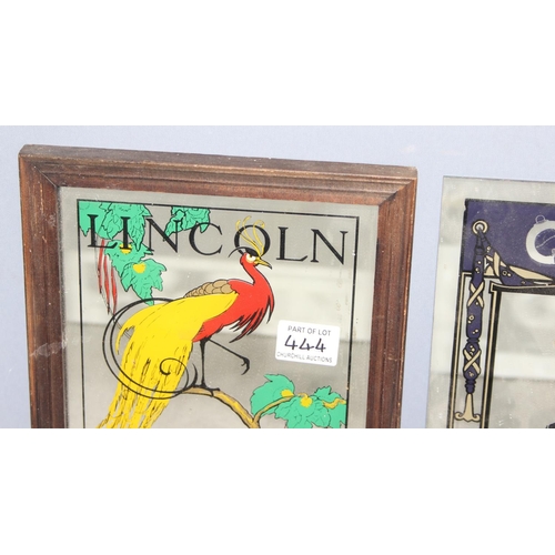 407 - 2 vintage advertising mirrors, one for Lincoln Motor Company and the other Charlie Chaplin 