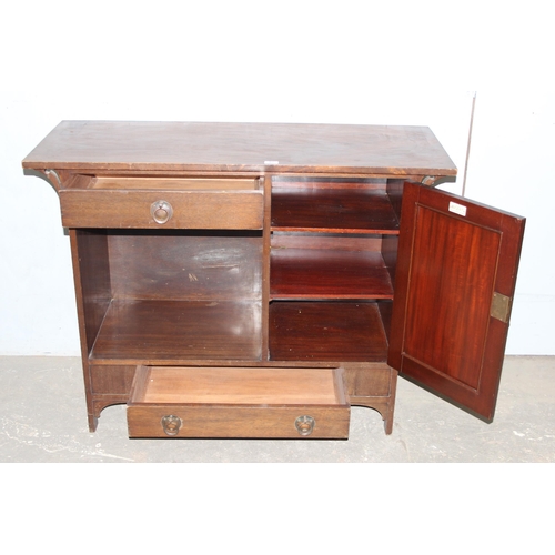 82 - An early 20th century Maple & Co mahogany sideboard, approx 122cm wide x 48cm deep x 94cm tall