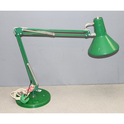 233 - A vintage green Anglepoise style desk lamp