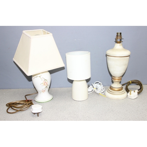 244 - 7 lamps to incl a floral Oriental example