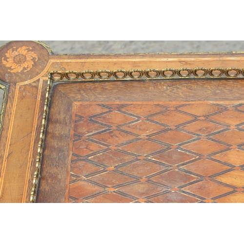 3 - A 19th century French marquetry inlaid kingwood Jardinière table with gilt metal gallery and mountin... 