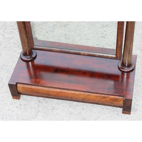 31 - An antique mahogany dressing table mirror of large proportions, approx 60cm wide x 29cm deep x 82cm ... 