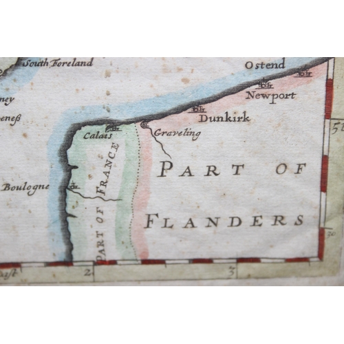 409 - Robert Morden map of England c.1722, engraved and hand coloured in outline and coloured title cartou... 