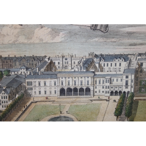 415 - 4 antique hand coloured prints of London to inc Somerset House for Stow's Survey, Hampstead from Pri... 