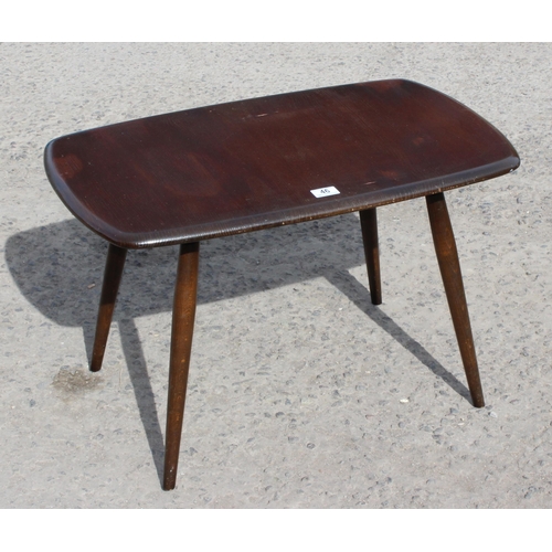 46 - A retro Ercol coffee table, dark finish, approx 72cm wide x 45cm deep x 45cm tall