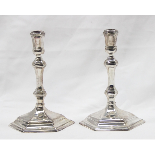 1032 - A superb pair of cast silver Queen Anne style silver candlesticks, marked for London 1967 by Chantry... 