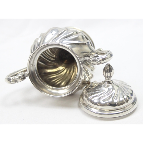 1033 - A vintage Italian silver sugar bowl with lid, marked 800 and XRF confirmed, by ADP, approx 12cm tall... 