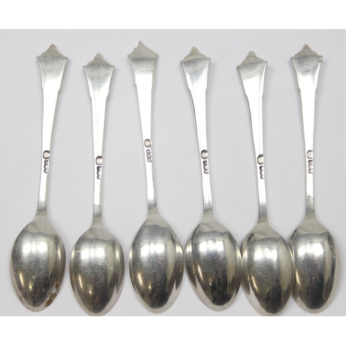 1039 - A set of 6 antique silver coffee spoons, Sheffield 1924 by Joseph Rodgers, approx 53.11g gross