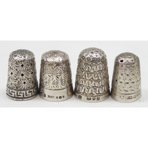 1058 - 9 assorted silver thimbles to inc 2 by Charles Horner, all marked or XRF confirmed, approx 45.81g gr... 