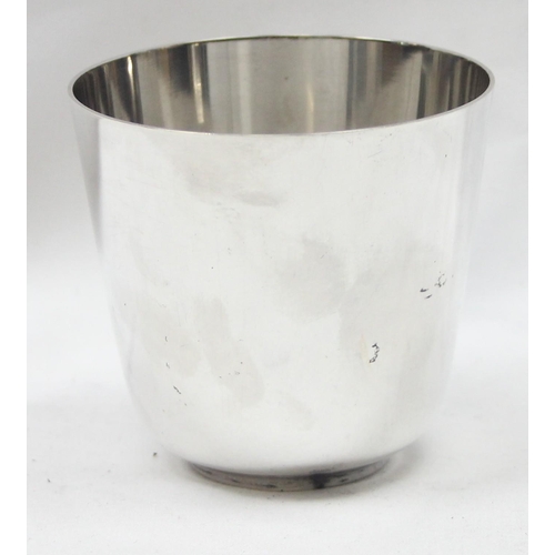 1064 - The House of Bolin - a mid-century Swedish silver tot glass or large shot cup, marked to the base an... 