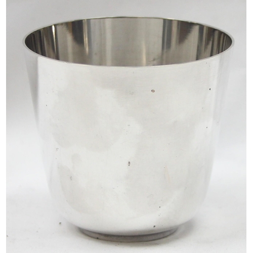 1064 - The House of Bolin - a mid-century Swedish silver tot glass or large shot cup, marked to the base an... 