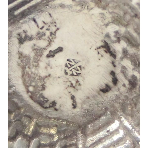 1073 - A vintage Dutch 835 silver model of a windmill with working sails, marked and XRF confirmed, approx ... 