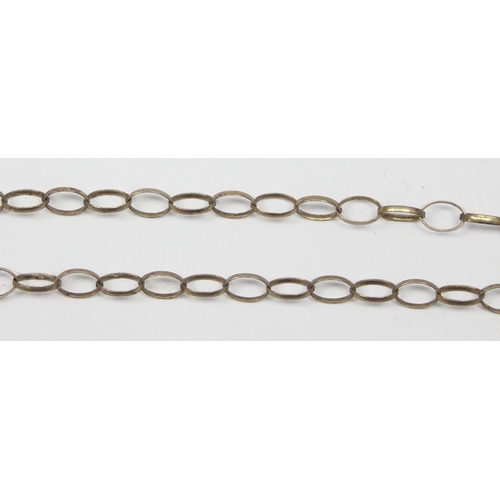 1144 - A vintage 9ct gold necklace with wide rolo or belcher links, marked to clasp and XRF confirmed, appr... 