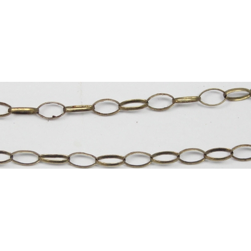 1145 - A vintage 9ct gold necklace with wide rolo or belcher links, marked to clasp and XRF confirmed, appr... 