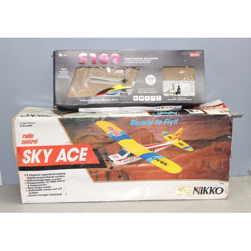 1512 - Nikko 51152 Sky Ace remote controlled plane in box and a boxed remote controlled helicopter (2)