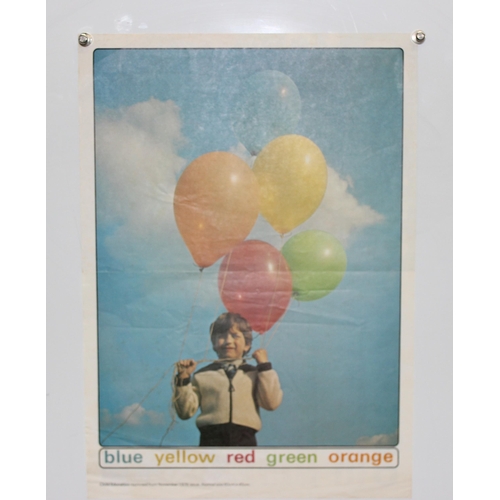 424 - Qty of 1960'/70's colourful Evans Brothers 'Child Education' posters (most double-sided), largest ap... 