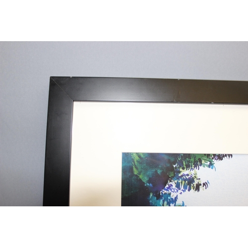 430 - 2 large decorative modern framed prints, the largest approx 83cm x 72cm