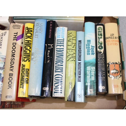 506 - Large qty of vintage hardback Book Club books, many 1st editions (2 boxes)