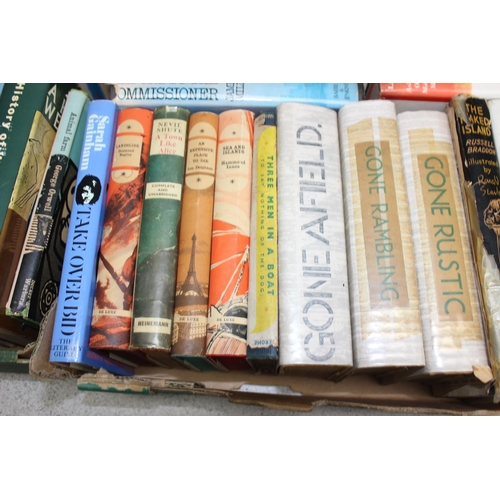 507 - Qty of vintage hardback and paperback books to incl Penguin (2 boxes)