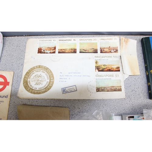 508 - Qty of mixed world stamps, stamp albums and other ephemera