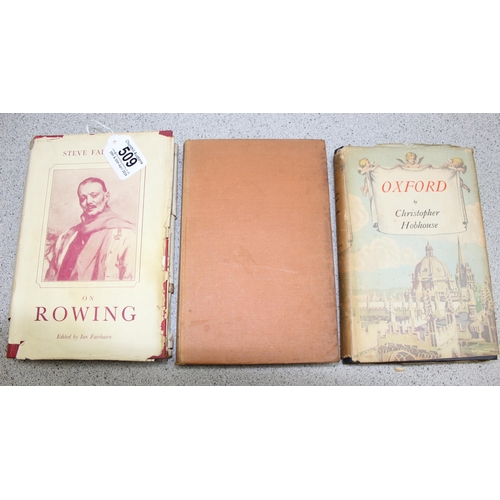 509 - Qty of vintage Oxford and rowing related books